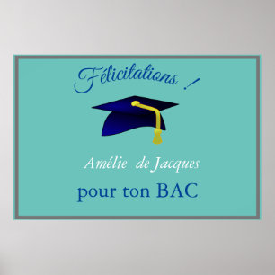 Poster Casquette bleue - Fêtes en français