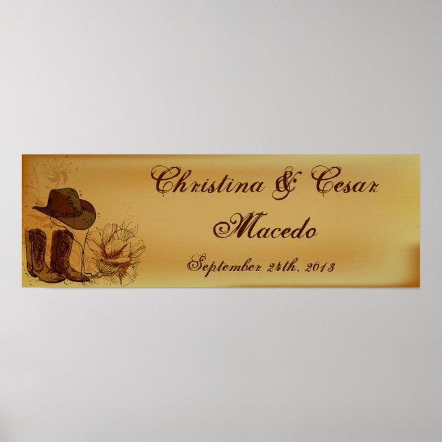 Poster casquette/Bottes pour fille de canne occidentale p (Devant)