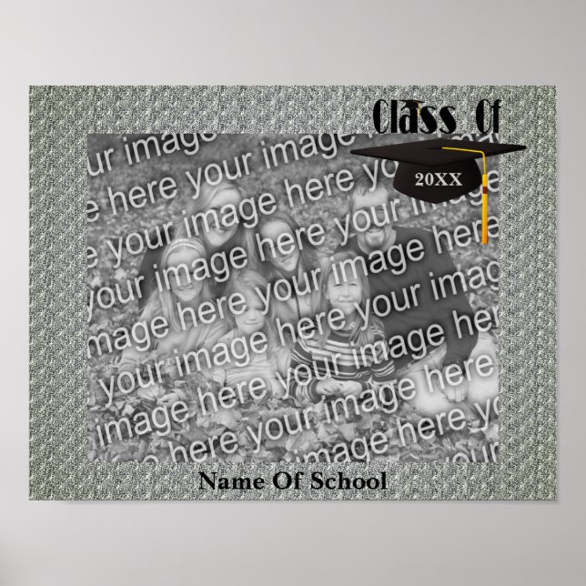 Poster Casquette Et Tassel Graduation Frame Ajouter Votre (Devant)