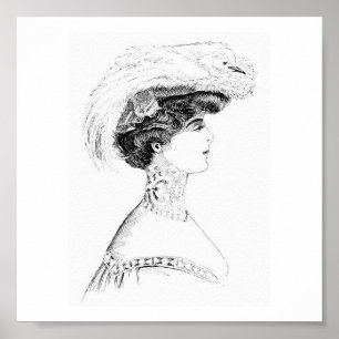 Poster Casquette féminin