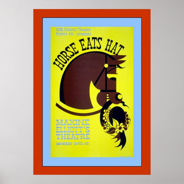 Poster Casquette Horse Eats (Devant)