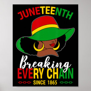 Poster Casquette noire brisant chaque chaîne JunetDix Si