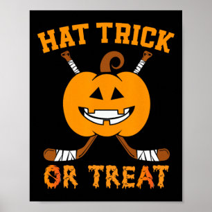 Poster Casquette Trick Ou Traiter Amusant Hockey Sur Glac