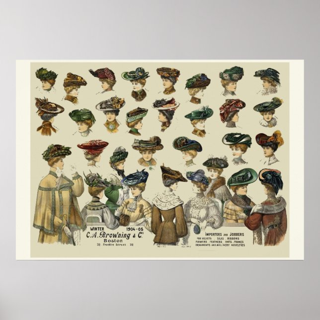 Poster Casquettes 1905 Boston (Devant)