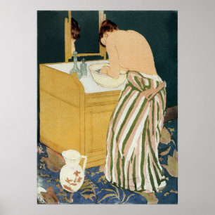 Poster Cassatt - Femme se baignant