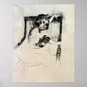 Poster Cassatt - Kneeling Dans Un Fauteuil