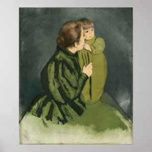 Poster Cassatt - Mère paysanne et enfant