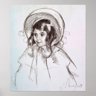 Poster Cassatt - Sara portant son chapeau et son manteau