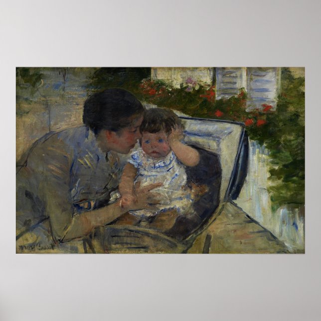 Poster Cassatt - Susan Conforting Baby (Devant)