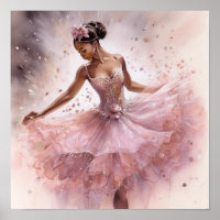 Casse-noires Ballerina noire en Tutu rose floral