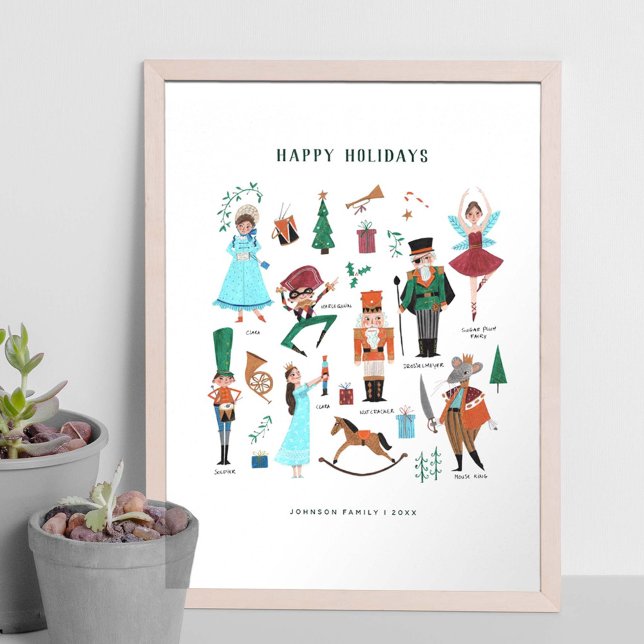 Poster Casse-noisette personnages mignons ballet enfants (Créateur téléchargé)