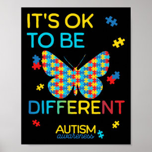 Poster Casse-tête Papillon C'est Ok Pour Être Différent A