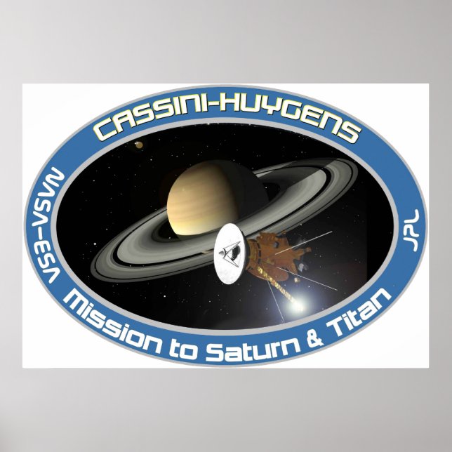 POSTER CASSINI - HUYGENS (Devant)