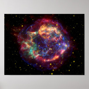 Poster Cassiopeia Galaxy Supernova reste