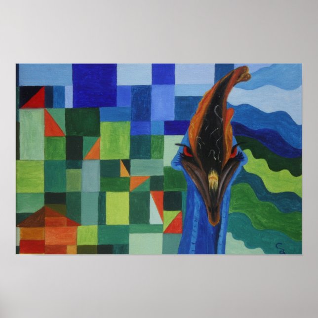 Poster Cassowary attaqué (Devant)