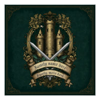 "Castle Crest of Honor" Poste médiévale personnali