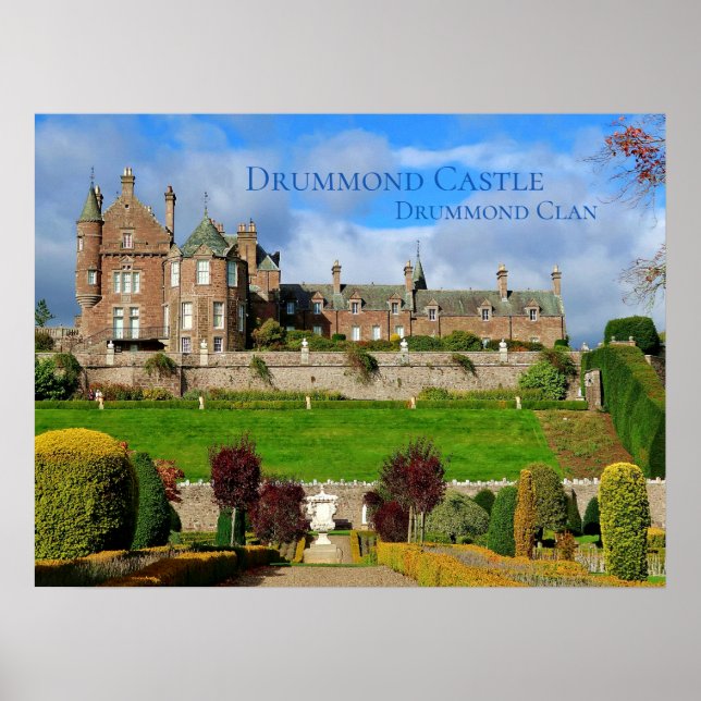 Poster Castle du Clan Drummond écossais (Devant)