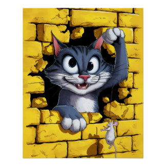 Poster Cat and mouse.
