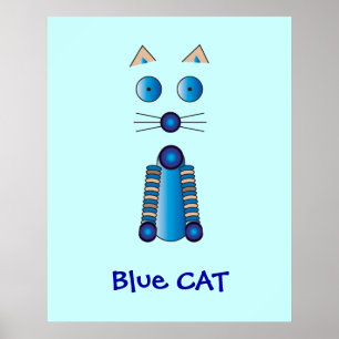 Poster CAT bleu