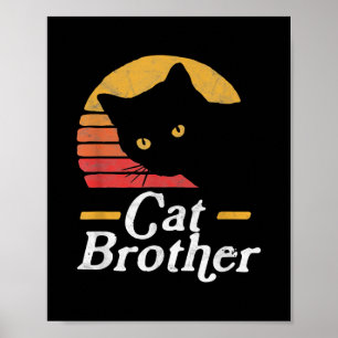 Poster Cat Brother Style Vintage Retro Cadeau Pour Amoure