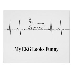 Poster Cat EKG