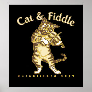 Poster Cat & Fiddle