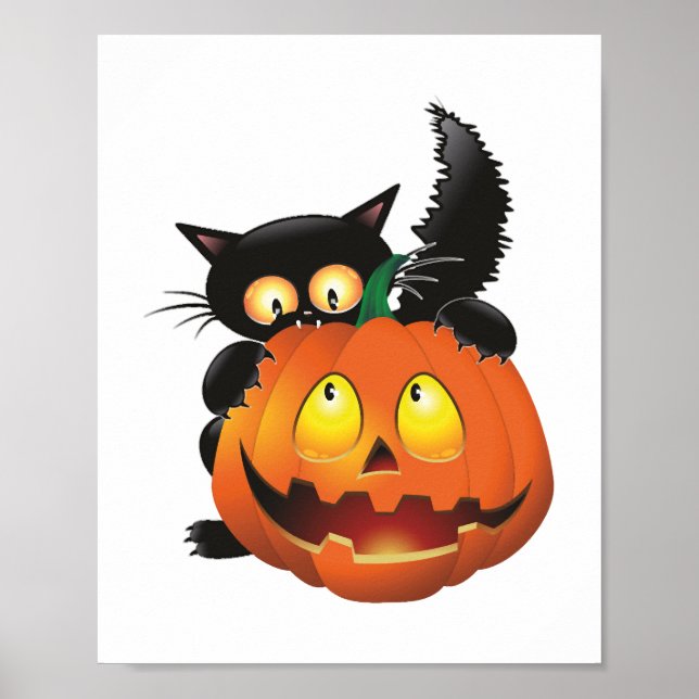 POSTER CAT HALLOWEEN (Devant)
