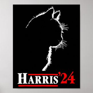 Poster Cat Harris 24 Chemise Vote Kamala Harris Pour Le P