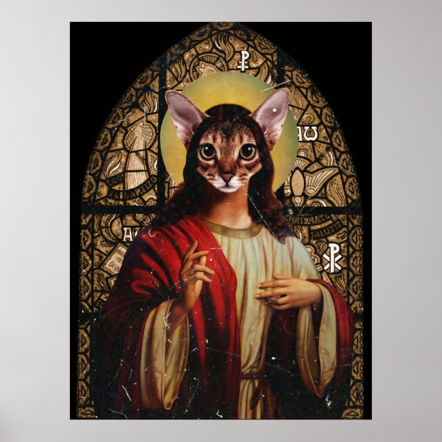 Poster Cat Jesus (Devant)