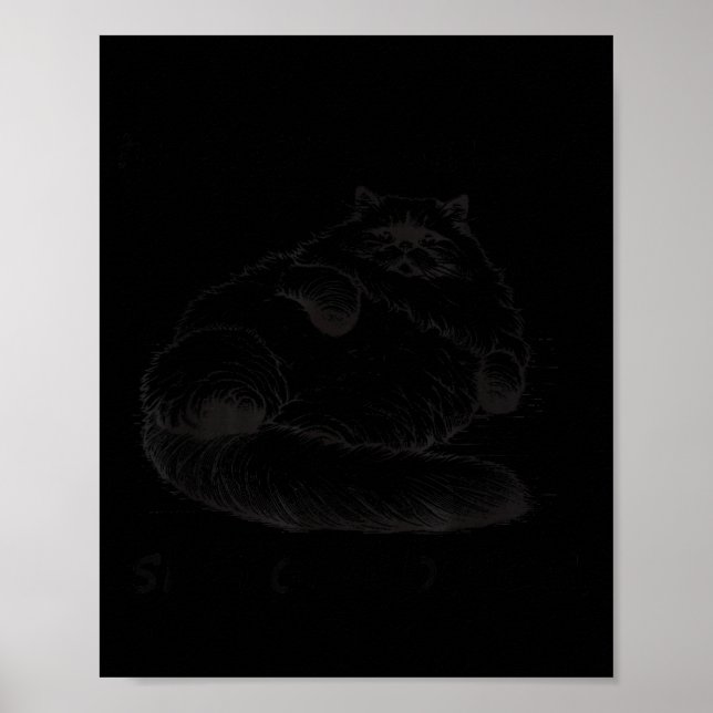 Poster Cat Mother I Am But Skin And Bones  (Devant)