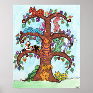 Poster Cat Tree of Life 3
