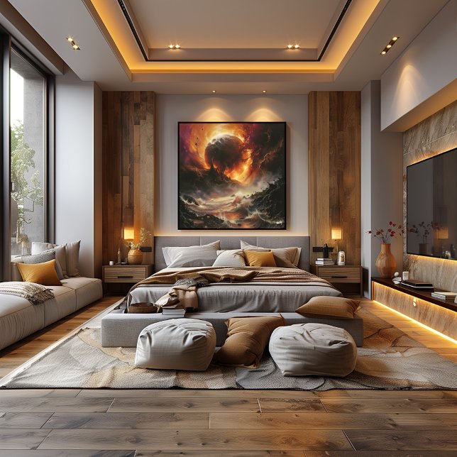 Poster Cataclismo cósmico surrealista (Créateur téléchargé)