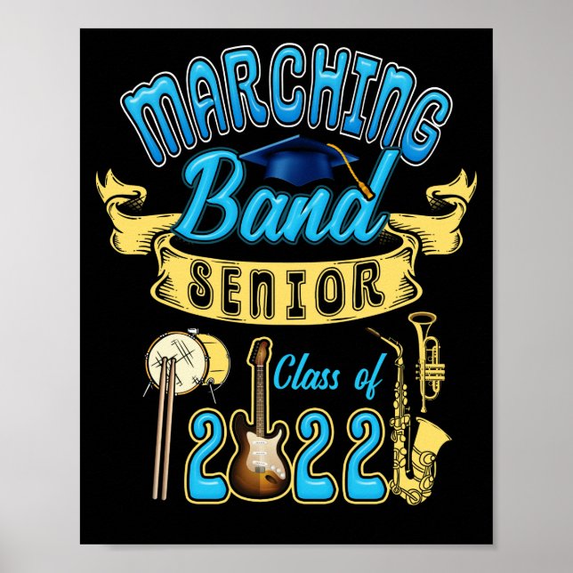 Poster Catégorie de 2022 Marching Band Graduation Senior (Devant)