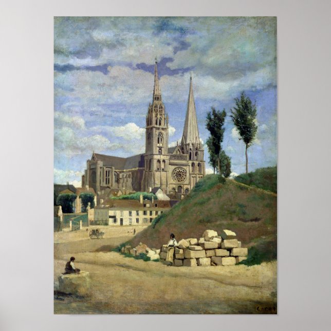 Poster Cathédrale de Chartres, 1830 (Devant)