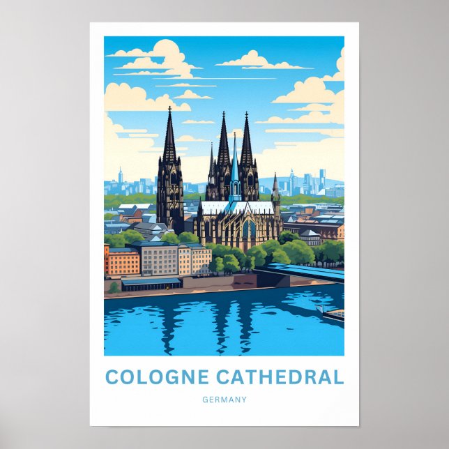 Poster Cathédrale de Cologne Allemagne Imprimer (Devant)