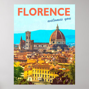 Poster Cathédrale de Florence, Duomo Père Noël Maria Del 