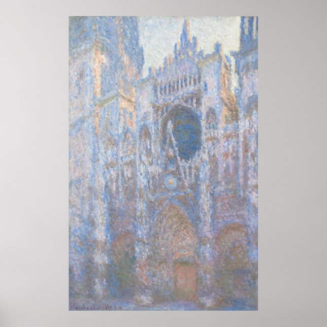 Poster Cathédrale de Rouen Façade Ouest par Claude Monet (Devant)
