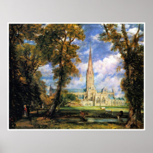 Poster Cathédrale de Salisbury des au sol des évêques