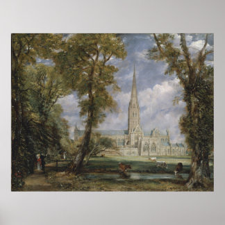 Poster Cathédrale de Salisbury du Jardin (Const.)