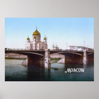 Poster Cathédrale du Christ Sauveur à Moscou (1900)