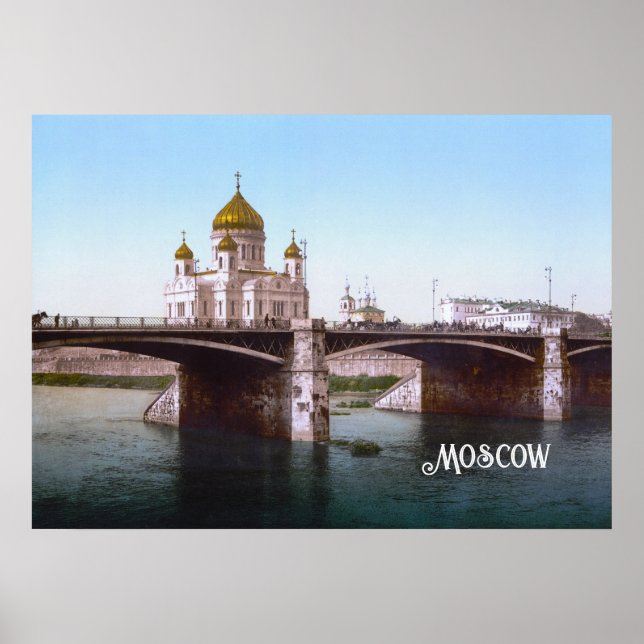 Poster Cathédrale du Christ Sauveur à Moscou (1900) (Devant)