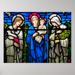 POSTER CATHÉDRALE EN VERRE CLAIR FENÊTRES