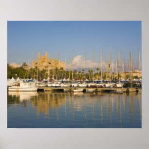 Poster Cathédrale et port de plaisance de Palma, Majorque