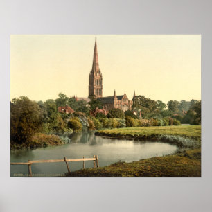 Poster Cathédrale I, WILTSHIRE, Angleterre de Salisbury