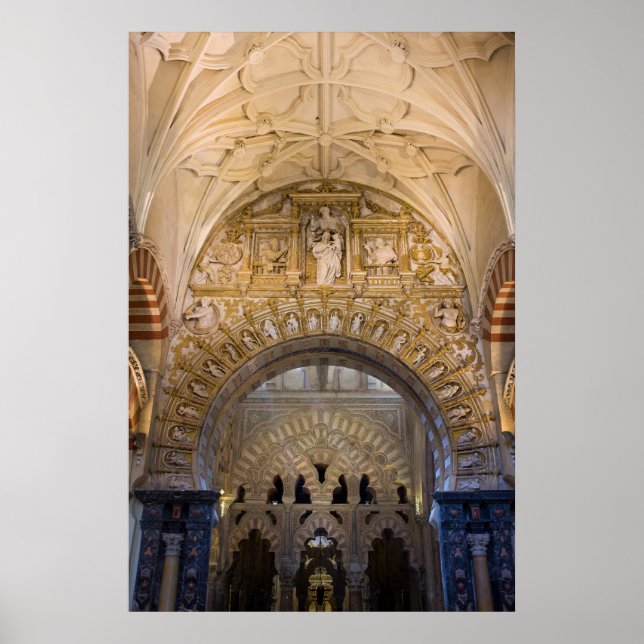 Poster Cathédrale Mezquita Intérieur à Cordoue (Devant)