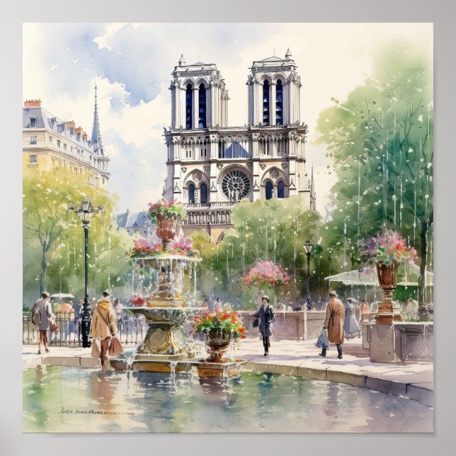 Poster Cathédrale Notre-Dame de Paris (Devant)