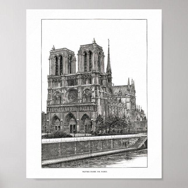 Poster Cathédrale Notre-Dame de Paris (Devant)