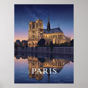 Poster Cathédrale Notre-Dame Paris France