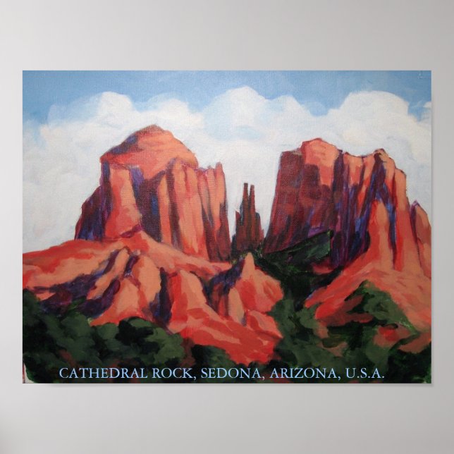 POSTER CATHÉDRALE, ROCK, SEDONA, ARIZONA, U.S.A. (Devant)