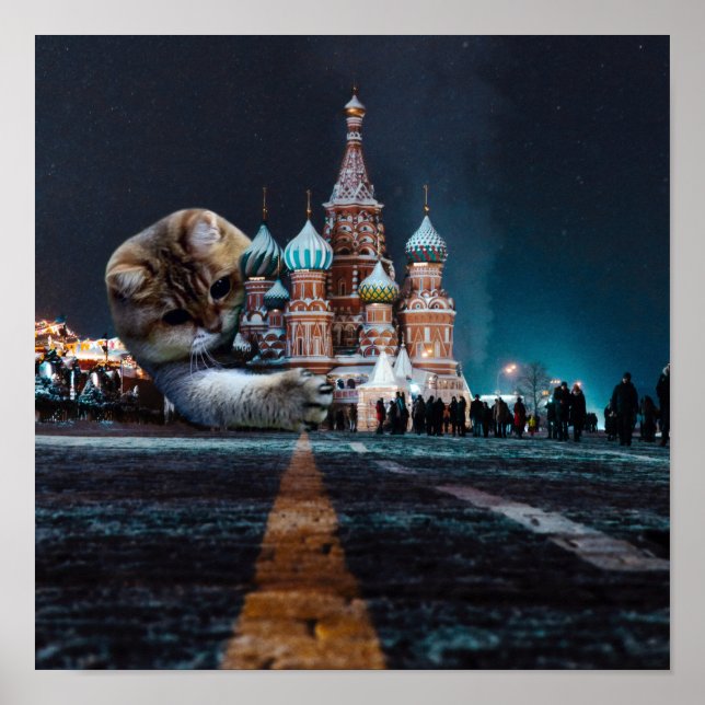 Poster Cathédrale Saint-Basil et Hosico (Devant)